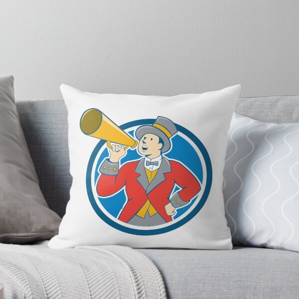 Item preview, Circus Ringmaster Bullhorn Circle Cartoon designed and sold by patrimonio.