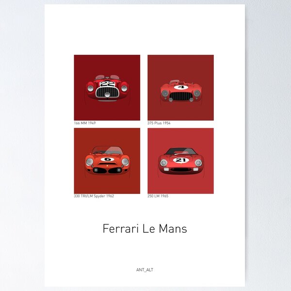 Item preview, Ferrari Le Mans designed and sold by Alt_ Illustrations.