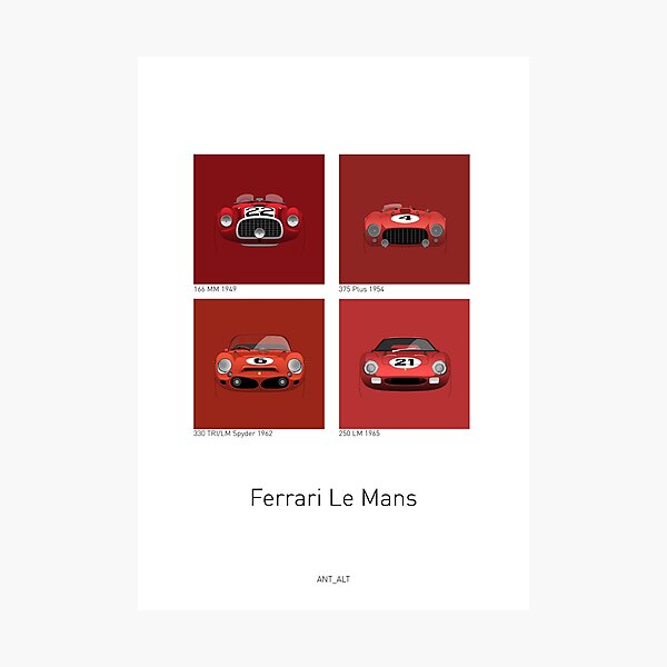 Item preview, Ferrari Le Mans designed and sold by Alt_ Illustrations.
