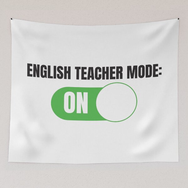 Item preview, English Teacher Mode: ON designed and sold by thecatcouch.