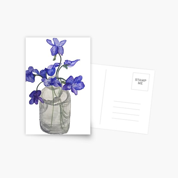 Jar of Violets Postcard