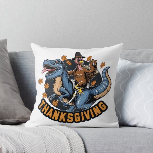 Item preview, Funny Turkey riding dinosaur Thanksgiving design designed and sold by donlmartino.