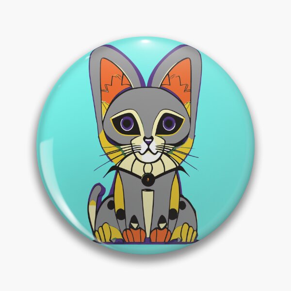 Item preview, Gatito Estampado Maya Gris designed and sold by thumbjoint.