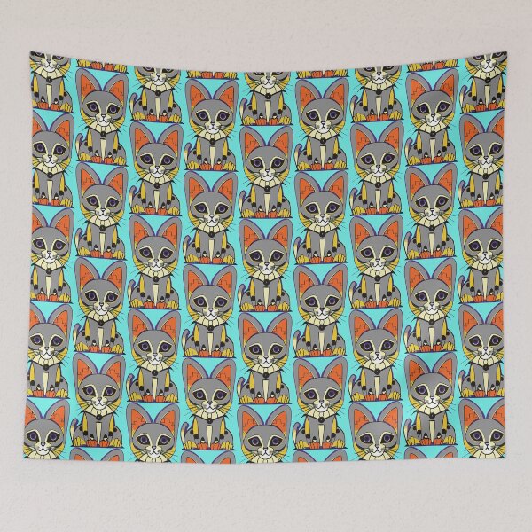 Item preview, Maya Patterned Kitten Grey designed and sold by thumbjoint.