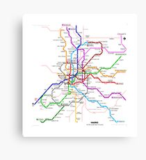 Madrid underground map Canvas Print