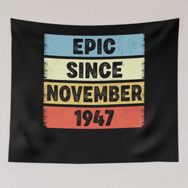 Artikelvorschau, 75 Jahre altes Epos seit November 1947 75. Geburtstag T-Shirt entworfen und verkauft von JimAarts.