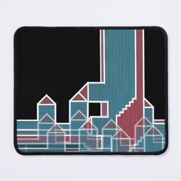 Item preview, LinesHousesStairs - Horizontal Vertical Multiplied on Black "Architectural Drawings" designed and sold by Istvan Ocztos.