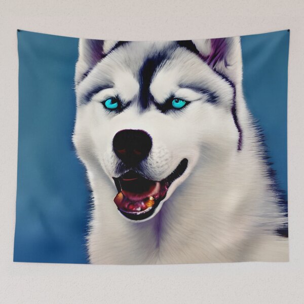 Item preview, Siberian Husky colorful dog portrait #28 designed and sold by supeart.