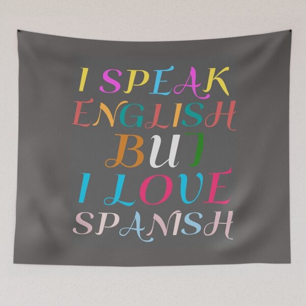 Item preview, i speak english but i love in spanish designed and sold by MrSameeraTop.