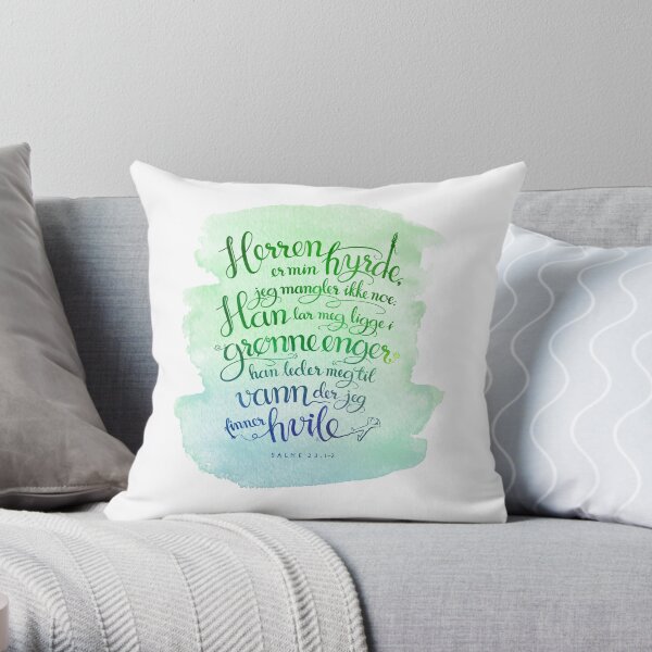 Herren er min hyrde Throw Pillow