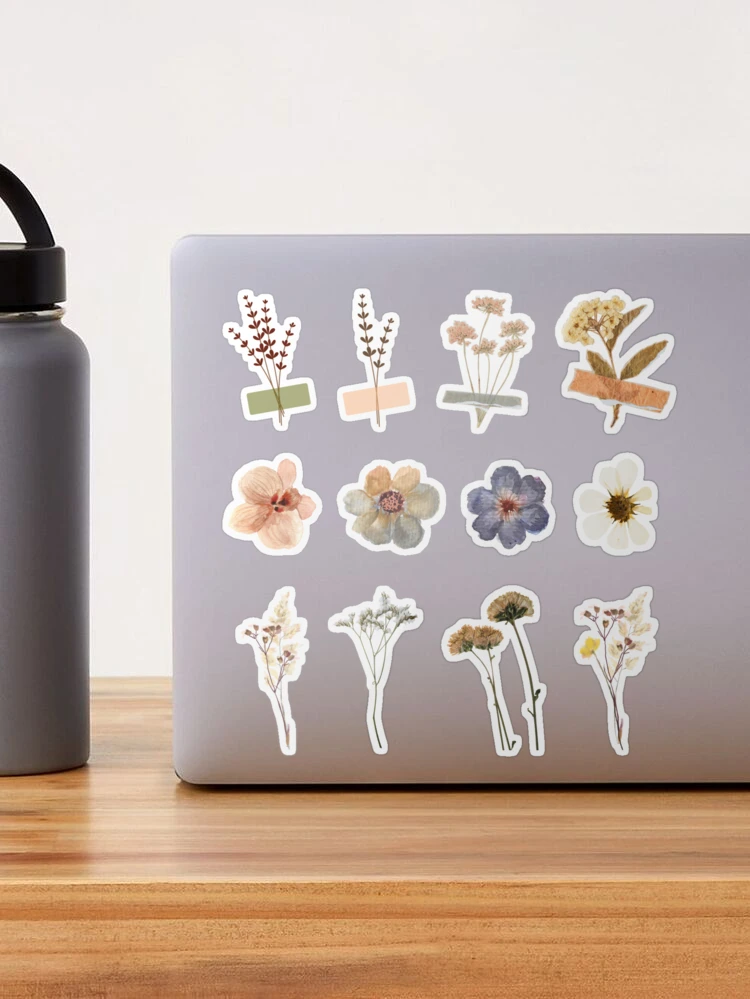 DIY Pressed Flower Stickers 🌼 #diystickers #diystationery