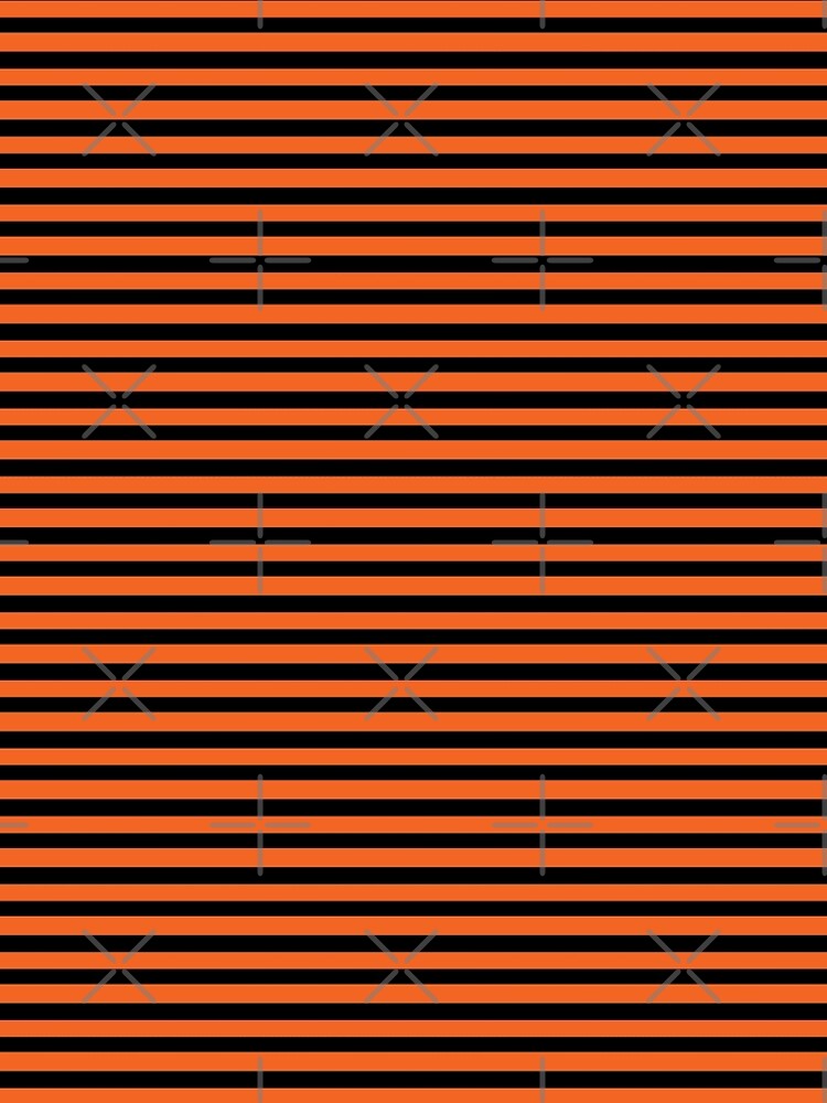 Thumbnail 4 of 4, A-Line Dress, Halloween Stripes - Black and Orange - Classic striped pattern by Cecca Designs designed and sold by Cecca-Designs.