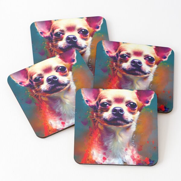 Aperçu de l'œuvre Chihuahua art coloré peinture chien #33 créée et vendue par supeart.