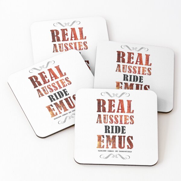 Item preview, Real Aussies Ride Emus designed and sold by Shell North | Little Quirk of Art.