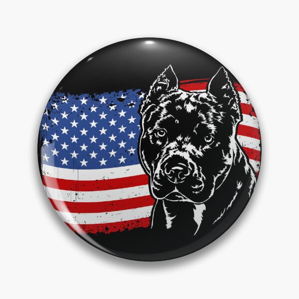 Item preview, American Pitbull Terrier America Flag Patriotic Dog Canine Portrait designed and sold by dogarts.