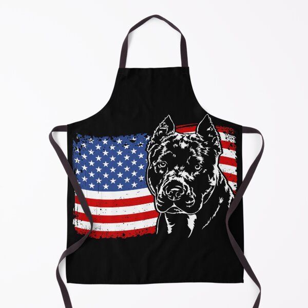 Item preview, American Pitbull Terrier America Flag Patriotic Dog Canine Portrait designed and sold by dogarts.