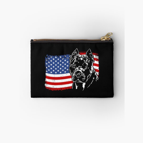 Item preview, American Pitbull Terrier America Flag Patriotic Dog Canine Portrait designed and sold by dogarts.