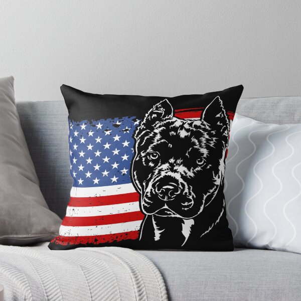 Item preview, American Pitbull Terrier America Flag Patriotic Dog Canine Portrait designed and sold by dogarts.