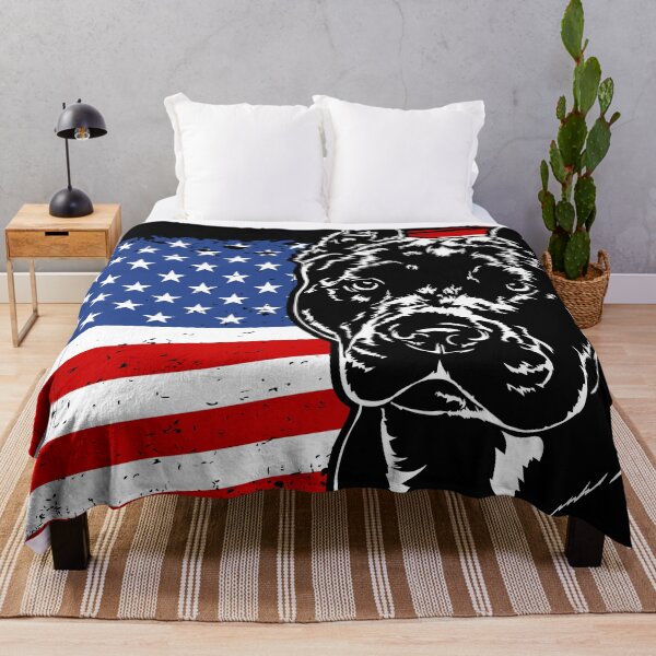 Item preview, American Pitbull Terrier America Flag Patriotic Dog Canine Portrait designed and sold by dogarts.