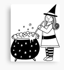 Cute witch Canvas Print