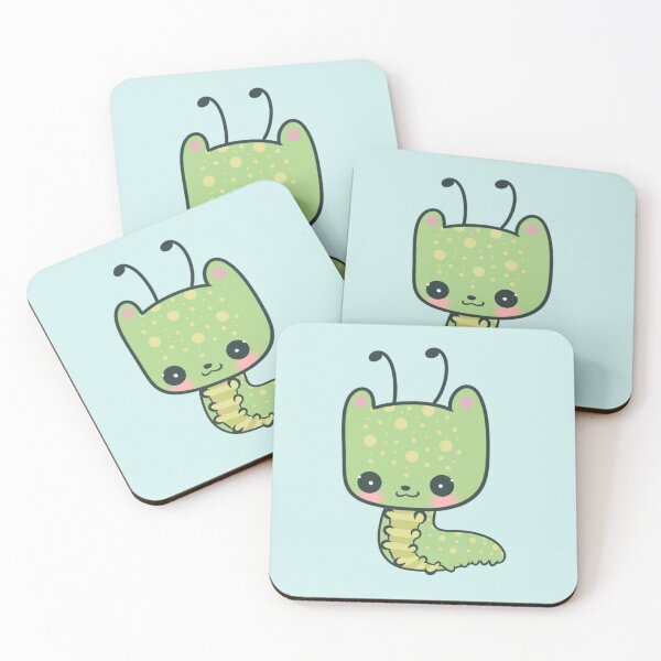 Item preview, Kawaii Green Caterpillar Cat designed and sold by FreyaDraws.