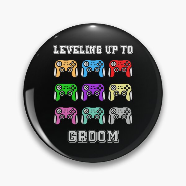 Item preview, leveling up to groom, comic gamer,groom unlocked, promoted to groom, bachelor party,stag night,retro controllers,vintage colours designed and sold by allycat57.