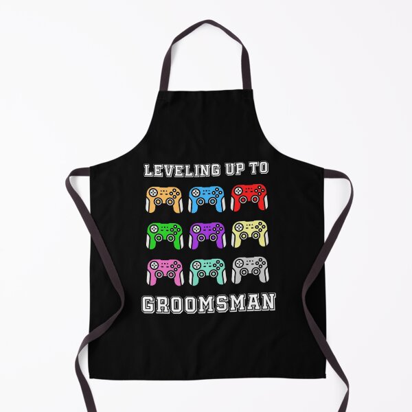 Item preview, leveling up to groomsman, comic gamer,groomsman unlocked, promoted to groomsman, bachelor party,stag night,retro controllers,vintage colours designed and sold by allycat57.