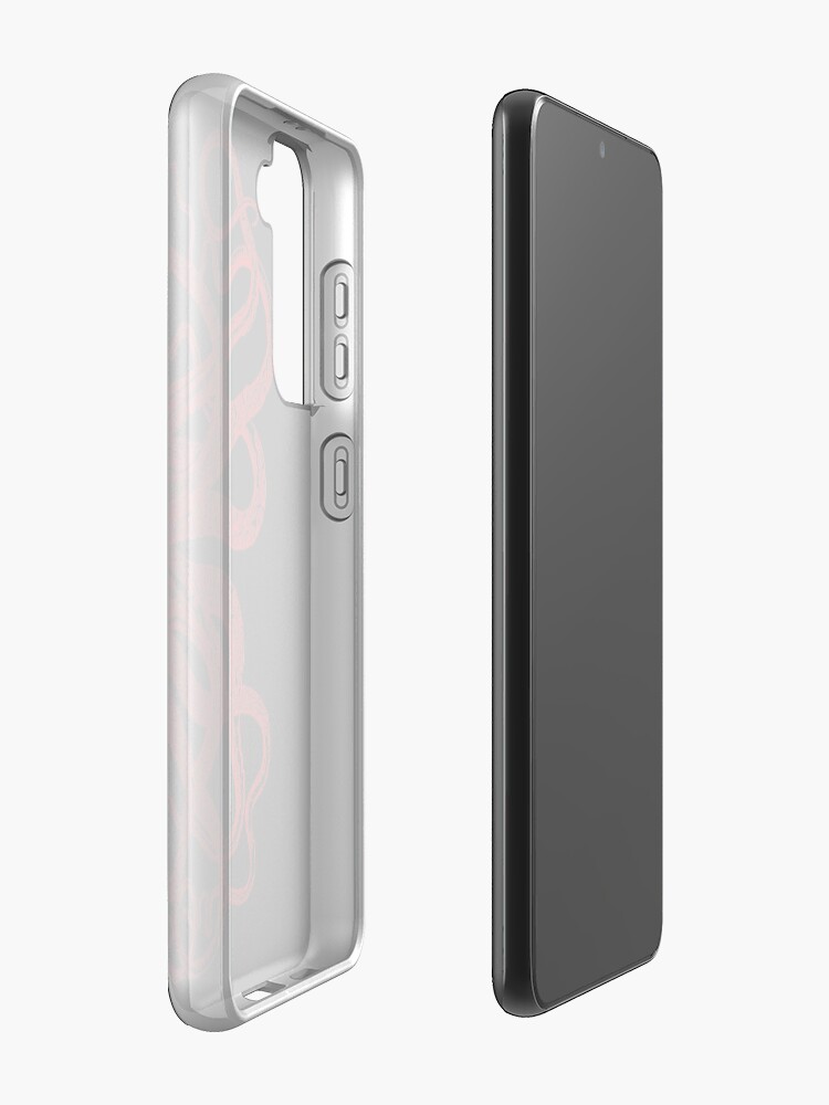 Alternate view of Red Vintage Octopus Tentacles Illustration Case & Skin for Samsung Galaxy