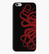 Red Vintage Octopus Tentacles Illustration iPhone Case