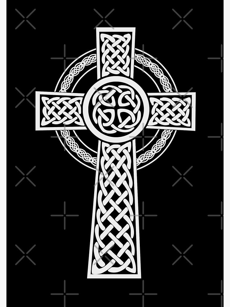 Celtic Cross in Ropes Tattoo Illustration Stock Vector - Illustration of  border, design: 184593219