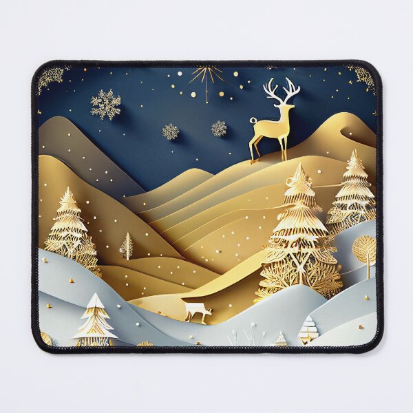 Item preview, Gold Christmas Winter Landscape designed and sold by DigitPrint.