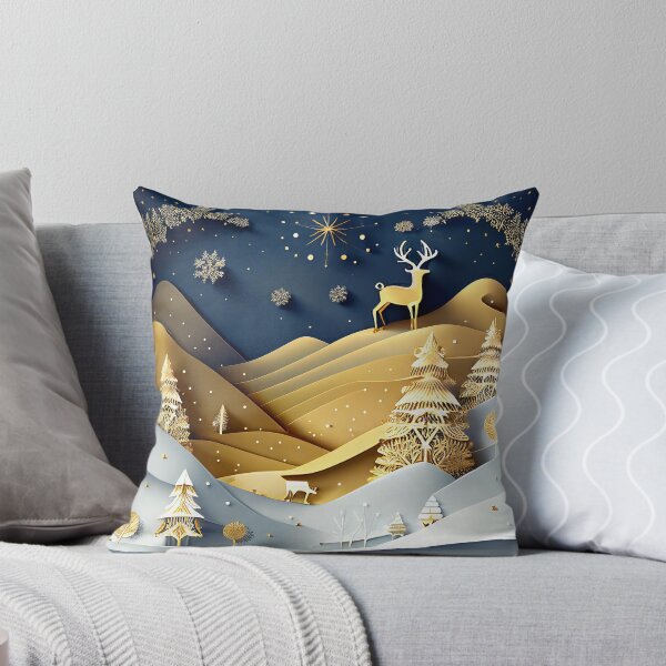 Item preview, Gold Christmas Winter Landscape designed and sold by DigitPrint.