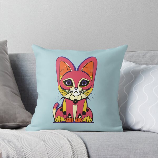 Aperçu de l'œuvre Maya Motif Chaton Gris créée et vendue par thumbjoint.