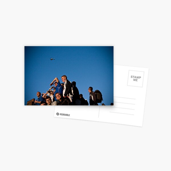 Pyramid of footballers Postcard