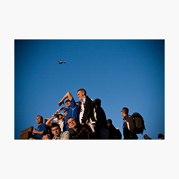 Pyramid of footballers Photographic Print