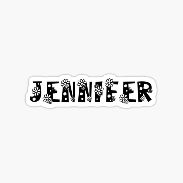 my-name-is-jennifer-single-girl-name-in-black-fonts-sticker-for