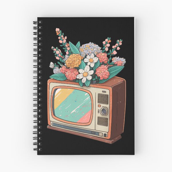 Item preview, Old Tv and Flowers designed and sold by AnaKaoni.