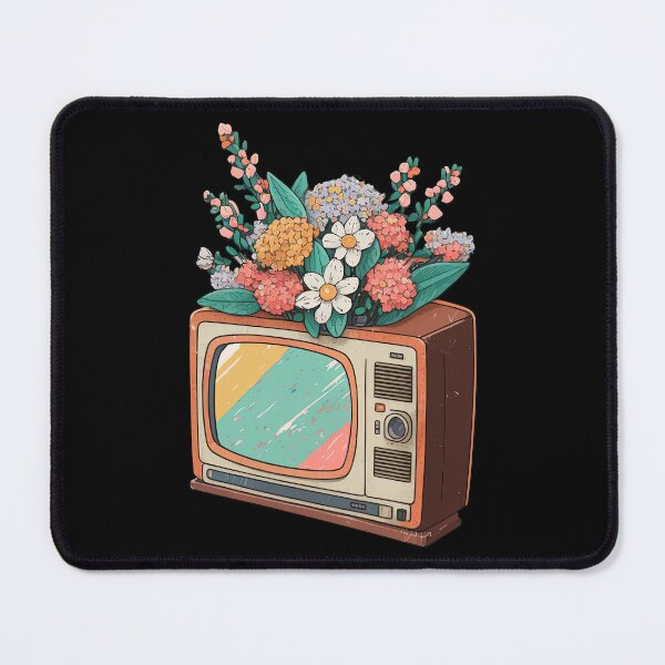 Item preview, Old Tv and Flowers designed and sold by AnaKaoni.