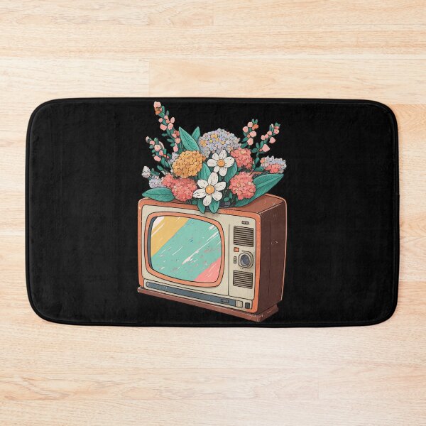 Item preview, Old Tv and Flowers designed and sold by AnaKaoni.