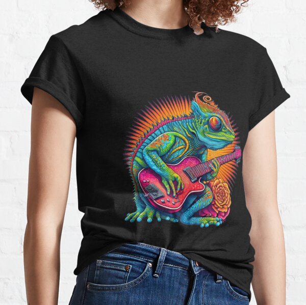 Chamaleon and Guitar Classic T-Shirt
