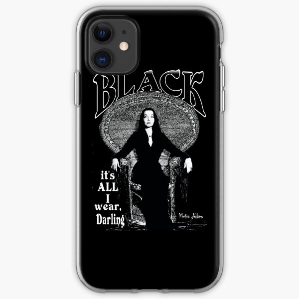 "BLACK- It's All I Wear"- Morticia Addams iPhone Soft Case