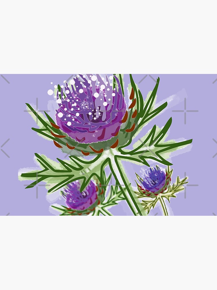 Thistle design in paint for smaller items by jennyjeffries
