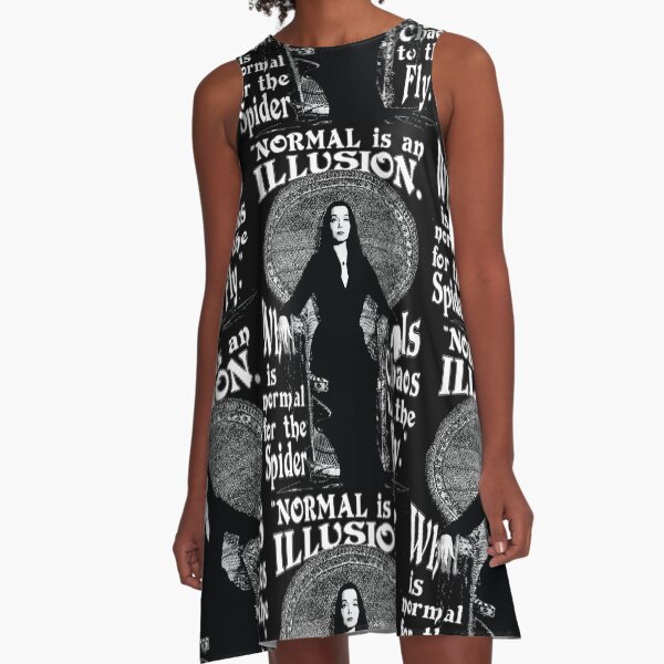 Morticia Addams-"Normal Is An Illusion..." A-Line Dress
