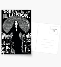 Morticia Addams-"Normal Is An Illusion..." Postcards