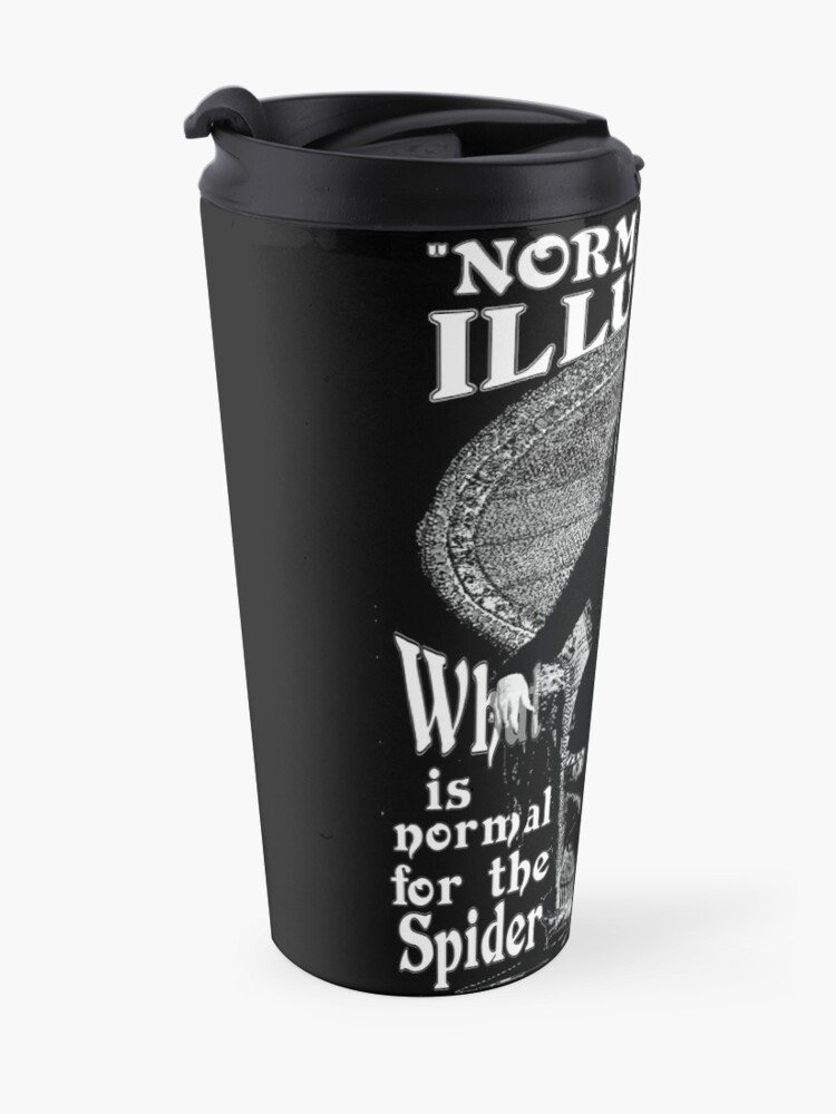 Alternate view of Morticia Addams-"Normal Is An Illusion..." Travel Mug