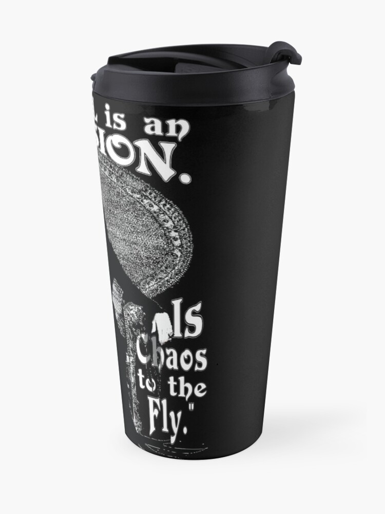 Alternate view of Morticia Addams-"Normal Is An Illusion..." Travel Mug