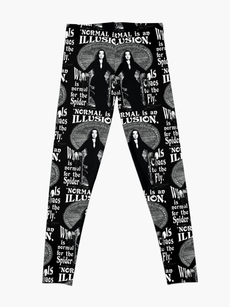 Alternate view of Morticia Addams-"Normal Is An Illusion..." Leggings