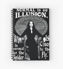 Cuaderno de espiral Morticia Addams: "Normal es una ilusión ..."
