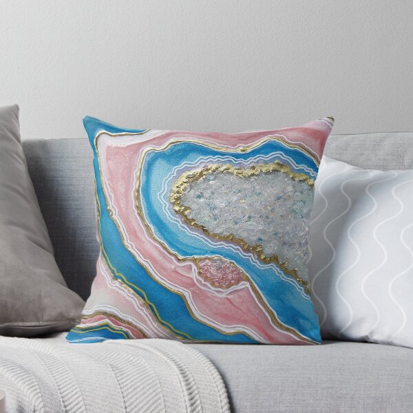 Aperçu de l'œuvre Agate géode Or, Perle, Bleu Rose créée et vendue par Sandytov.