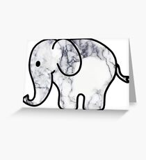 Elefant mit Marmorfüllung Grußkarte